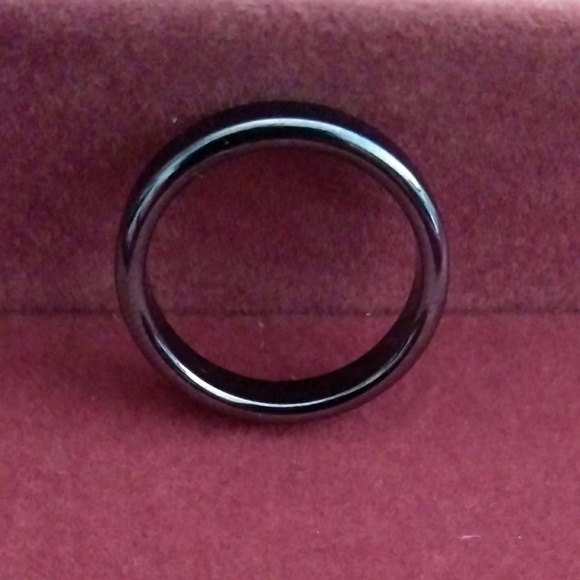 🆕 Unisex Hematite Band Stackable Ring - Picture 3 of 5